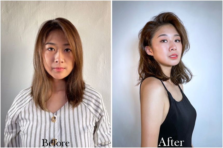 Hue Deep Ash Brown before and after