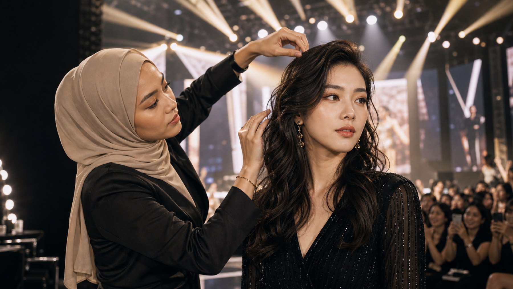 Salon team in a hands-on training session